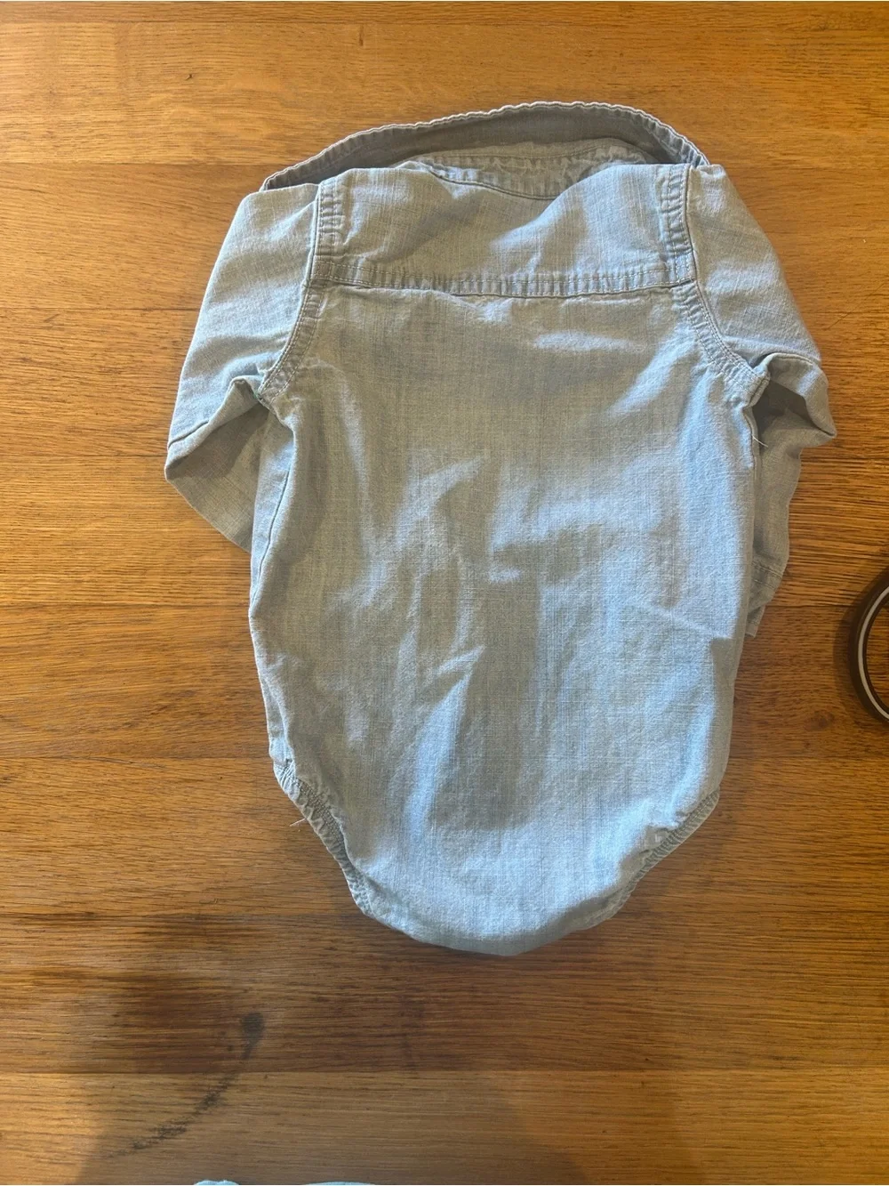 OshKosh B'gosh Light Blue Denim-Style Long Sleeve One-Piece